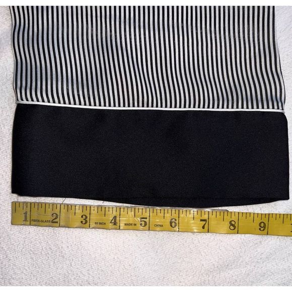 Victoria's Secret Black/White Striped Long Sleeve Silk Like Pajama Set-M - Picture 10 of 16